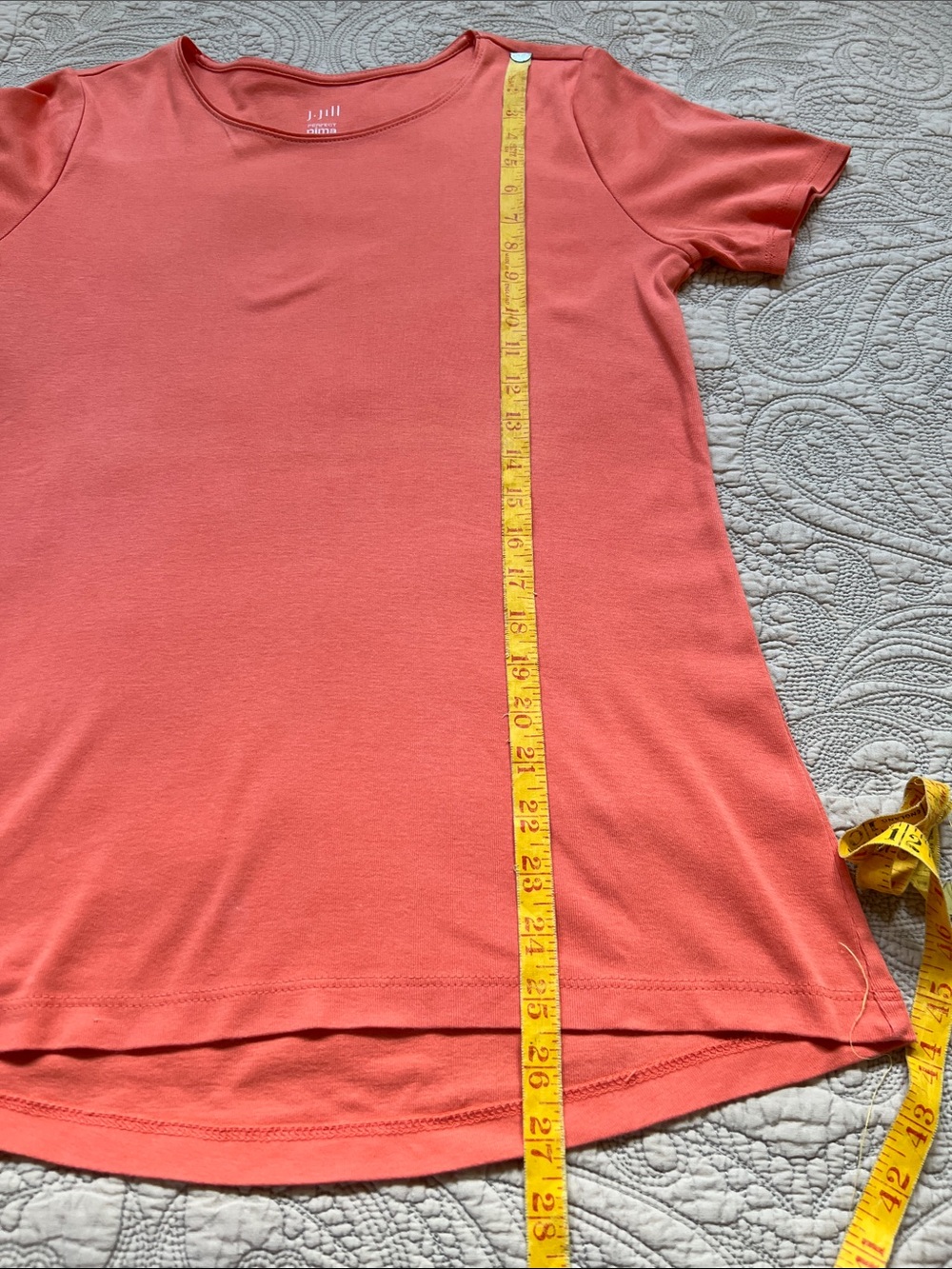Orange Perfect Pima Tee - Picture 5 of 5